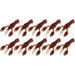 10 pi�ces leurre souple �crevisse app�t pvc crevette artificielle pour p�che de la perche marron