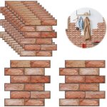 10 pi�ce papier peint 3d brique pierre adhesif mural autocollant, stickers panneaux muraux 3d mural, ...
