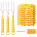 10 pi�ces plumeau, poussiere efficace, plumeaux 3d avec 3 poign�es attrape poussiere forte absorption, ...