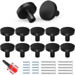 10 pices poignes meuble, poigne de meuble cuisine noir boutons de tiroir, boutons de portes pour placards ...
