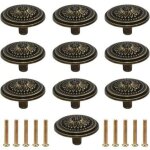 10 pi�ces poignee de meuble vintage boutons de porte de placard poign�e tiroir laiton pour commode ancienne ...