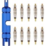 10 pi�ces presta valve cores obus valve presta avec 1 pi�ce outil de demonte obus valve noyau de valve ...