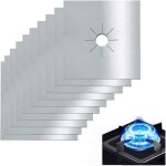 10 pi�ces protection plaque cuisson gaz r�utilisable couvre, � anti chaleur tapis cuisini�re antifouling ...