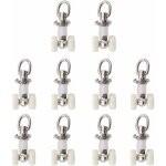 10 pi�ces rouleaux de rail planeur de voie de rideau plastique twin � roulettes en alliage d'aluminium ...
