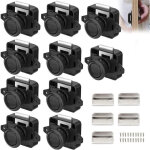 10 pi�ces serrures de camping car, bouton poussoir en m�tal serrure de porte serrure de meuble serrure ...