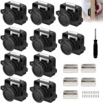 10 pices serrures de camping car, bouton poussoir en mtal serrure de porte serrure de meuble serrure ...
