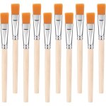 10 pinceaux plats acrylique petits formats, id�aux d�butants, amateurs, artistes peinture fine