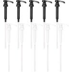 10 pompes � sirop r�utilisables pour caf�, noires et blanches, compatibles bouteilles maison, doseuses ...