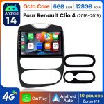 10 pouces carplay autoradio pour renault clio 4 2017 - 2019 android 6 + 128g junsun