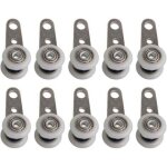 [jamais utilis�] lot de 10 roulettes pour baies vitr�es ou portes coulissantes - en m�tal et en plastique ...