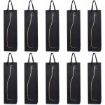 10 sacs  bouteilles sacs  cadeaux pour vin, prosecco et champagne 40 x 12 x 9 cm - silhouette