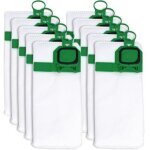10 sacs pour vorwerk folletto vk140, sac accessoires pour aspirateur vorwerk folletto vk150, fp140, fp150 ...