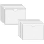 10 x 6cm porte�tiquettes transparents, 20 pi�ces horizontal pochettes pour cartes d'index, pour classeur ...