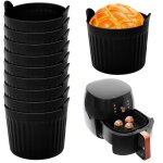 10 x silicone muffin moulds, 6. 5 x 6. 5 cm, cupcake air fryer moulds, non - stick, bpa - free individual ...