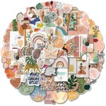 100 autocollants boho �tanches pour ordinateur portable, t�l�phone, gourde, valise, casque, skateboard ...