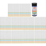 100 bandelettes de test ph - r�sultat rapide et pr�cis - bandelettes r�actives ph portables pour tester ...