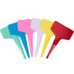100 �tiquettes pour plantes en plastique en forme de t de 6 � 10 cm, imperm�ables, pour le marquage des ...