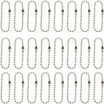 100 fermoirs pour cha�nes � billes de 12 cm, porte - cl�s � billes, cha�ne en acier � diam�tre ajustable ...