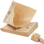 100 feuilles sacs � hamburgers en papier, 38 x 28 cm sachet sandwich papier, sac � burger kraft r�sistant ...