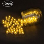 100 guirlandes lumineuses led pour ballons, mini lustres led, lumi�re blanche, lanternes en papier, d�coration ...