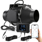 100 mm ventilateur d?extraction 360 m� / h wifi app, ec - moteur 35 w 3000 rpm, avec variateur de fr�quence, ...