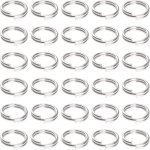 100 pack anneau porte cl� 10mm mini split jump ring avec double boucles split porte clef petits anneaux ...