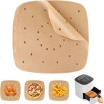 100 papier sulfuris� air fryer?perfor� papier cuisson air fryer?jetable antiadh�sive sans huile papier ...