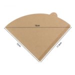 100 pcs filtres � caf� en papier non blanchi, taille 2, forme en v - filtre c�ne pour cafeti�re et machines ...