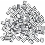 100 pcs manchons en aluminium, ferrules en aluminium de c�ble m�tallique, clip � sertir en aluminium ...