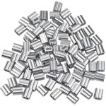 100 pcs manchons en aluminium, ferrules en aluminium de c�ble m�tallique, clip � sertir en aluminium ...