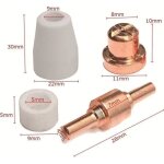 100 pcs plasma tip buse lectrode, plasma decoupe electrode tip buse, air decoupe au plasma consommables, ...