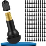 100 pcs tr413 valve pneu voiture, universal valve tubeless trou de jante de 11, 3 mm, jusqu'� 4, 5 bars ...