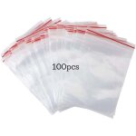 100 pcs transparents (10 x 15cm) sachets zip refermables sachet zip transparent pochette zip sachet plastique ...