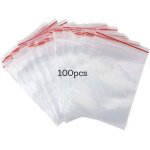 100 pcs transparents (10 x 15cm) sachets zip refermables sachet zip transparent pochette zip sachet plastique ...