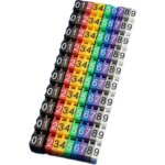 (100 pi�ces, 1, 5 mm�) marquages ??de fils et de c�bles, num�rot�s de 0 � 9, clips de fils num�rot�s ...