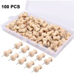 100 pi�ces en bois - des �pingles t�te - de - bois - des �pingles en bois punaises avec stahlnadelspitze ...