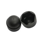 100 pices - cache vis crou de protection m8 clef de 13 mm - plastique noir - lntyq