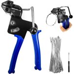 100 pi�ces collier de serrage, serre cable acier pince collier serrage, 4, 6x300 mm collier de derrage ...