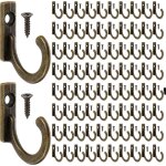 100 pi�ces crochet simple murale crochets de robe crochets � manteau et 100 pi�ces vis pour cl� suspendue ...