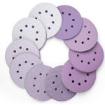 100 pi�ces disque de pon�age 125mm tour disques abrasifs 60 80 100 120 180 220 240 320 400 800 grain, ...