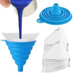 100 pices filtre  peinture papier jetables passoires filtre en silicone entonnoir filtres  cne pour ...