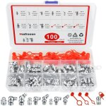 100 pi�ce graisseur m6 m8 m10, nickel� filetage m�le graisseurs 45�90�180�, assortiment de graisseurs ...