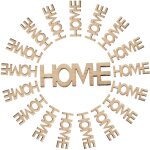100 pices de lettres de maison en bois dcoupes pour la maison, dcoupes de lettres de maison, lettres ...