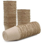 100 pi�ces pots de semis en fibre biod�gradable godet culture semis rond pot de fleur pour jardins potagers ...