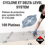 100 platines de protection pour autonivellants cyclone et delta rubi