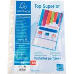 100 pochettes perfor�es - lisse - transparente - pour document a4 - exacompta