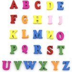 100 set de lettres lettres en bois color� de a a z de l'alphabet de d�coration bricolage scrabble
