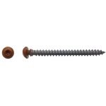100 vis pvc menuiserie t�te ronde tx25 framex clip 6 x 70 mm - zingu� chromiting grade 4 laqu� marron ...