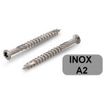100 vis terrasse inox a2 t�te r�duite torx tx25 autoforeuse 5 x 60 mm