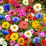 1000 graines de fleurs sauvages m�lang�es, faciles � cultiver, fleurs color�es, attirent les abeilles ...